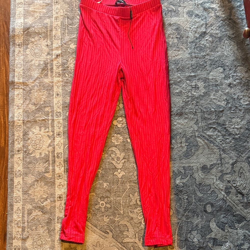 JLUXLABEL Vibrant Red Kids Leggings